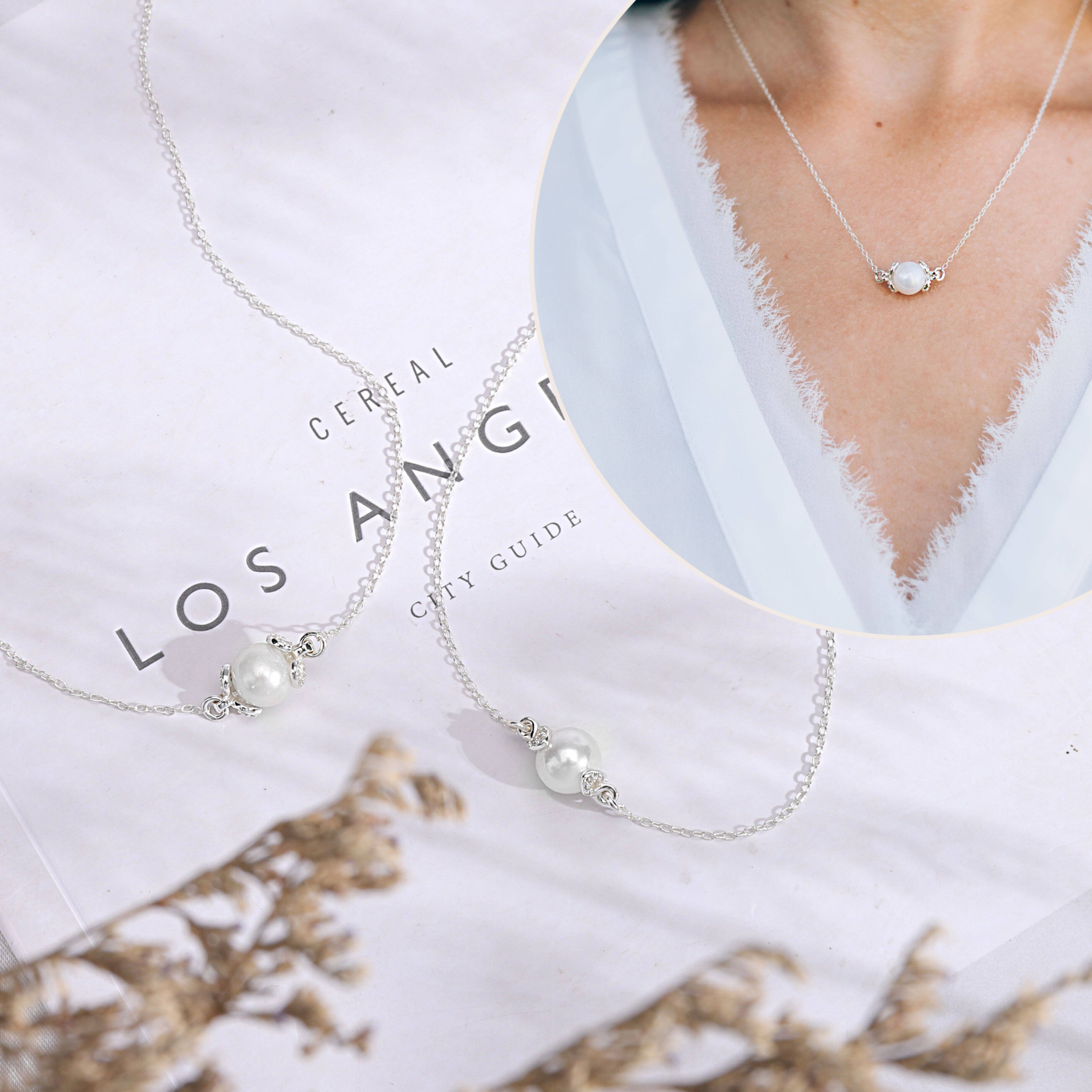 hope love shine - Wholesale Pendant/Charm Necklace - Graduation Pearl Sterling Silver Necklace Gift For Her4