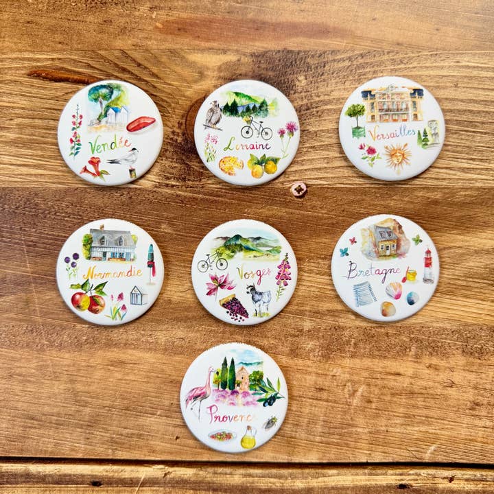 Magnetische flesopener regio van Frankrijk voor wholesale door Les cartes de Lulu