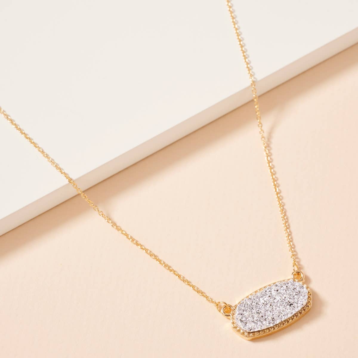 Lilla Haven - Wholesale Pendant/Charm Necklace - Druzy Stone Charm Short Necklace18