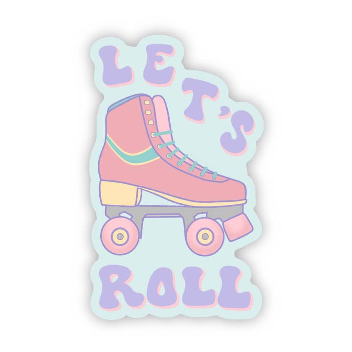 Låt oss rulla | Roller Skate klistermärke | Groovy för wholesale av Jones Sticker Co