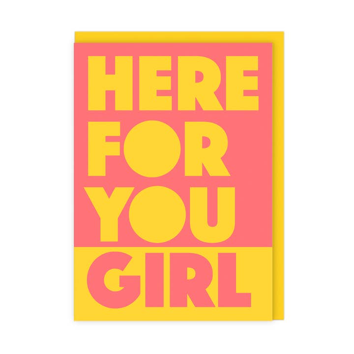 Here For You Girl | Bright Friendship Support Greeting Card for wholesale by LoveLossDiscoballs
