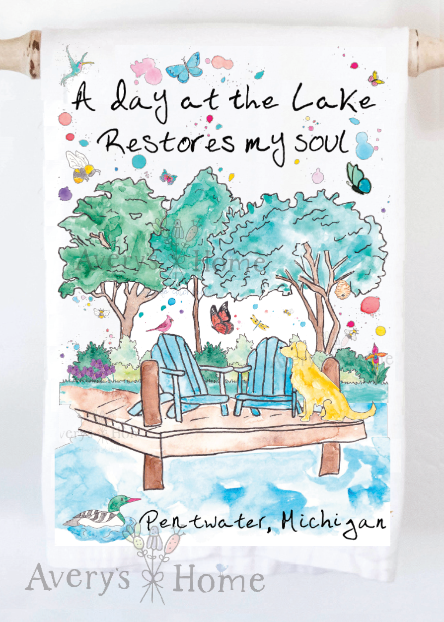 Avery's Home - Wholesale Tea Towel - A Day at the Lake or River Customizable Tea Towel22