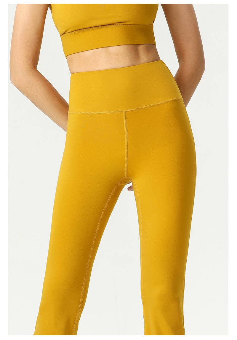 Active by Anna-Kaci - Wholesale Athletic Pants - Women's - High Rise Buttery Soft Contouring Flared Yoga Pant11