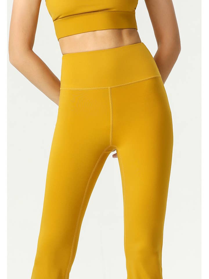 Active by Anna-Kaci - Wholesale Athletic Pants - Women's - High Rise Buttery Soft Contouring Flared Yoga Pant11