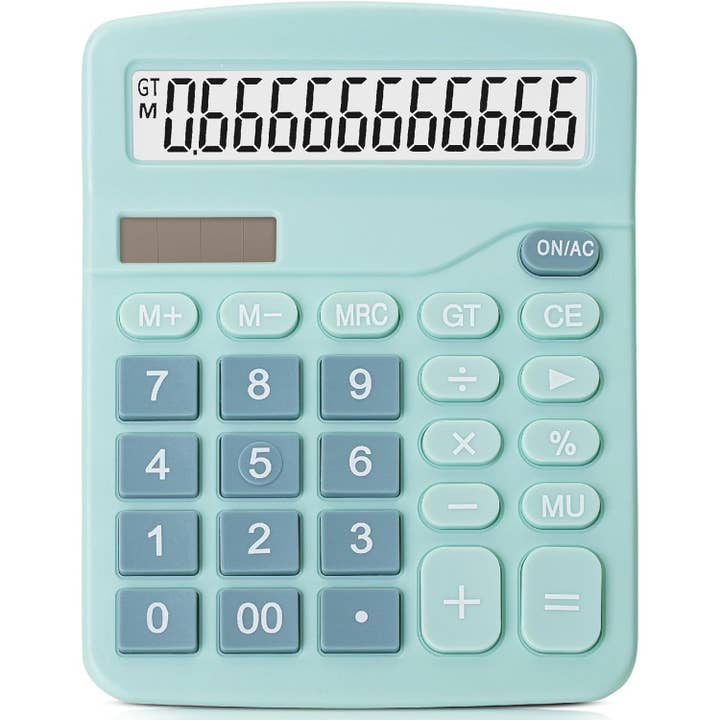 Lommeregner, Blå, Lommeregnere med Stor Skærm, Standard for engroshandel hos Mr. Pen