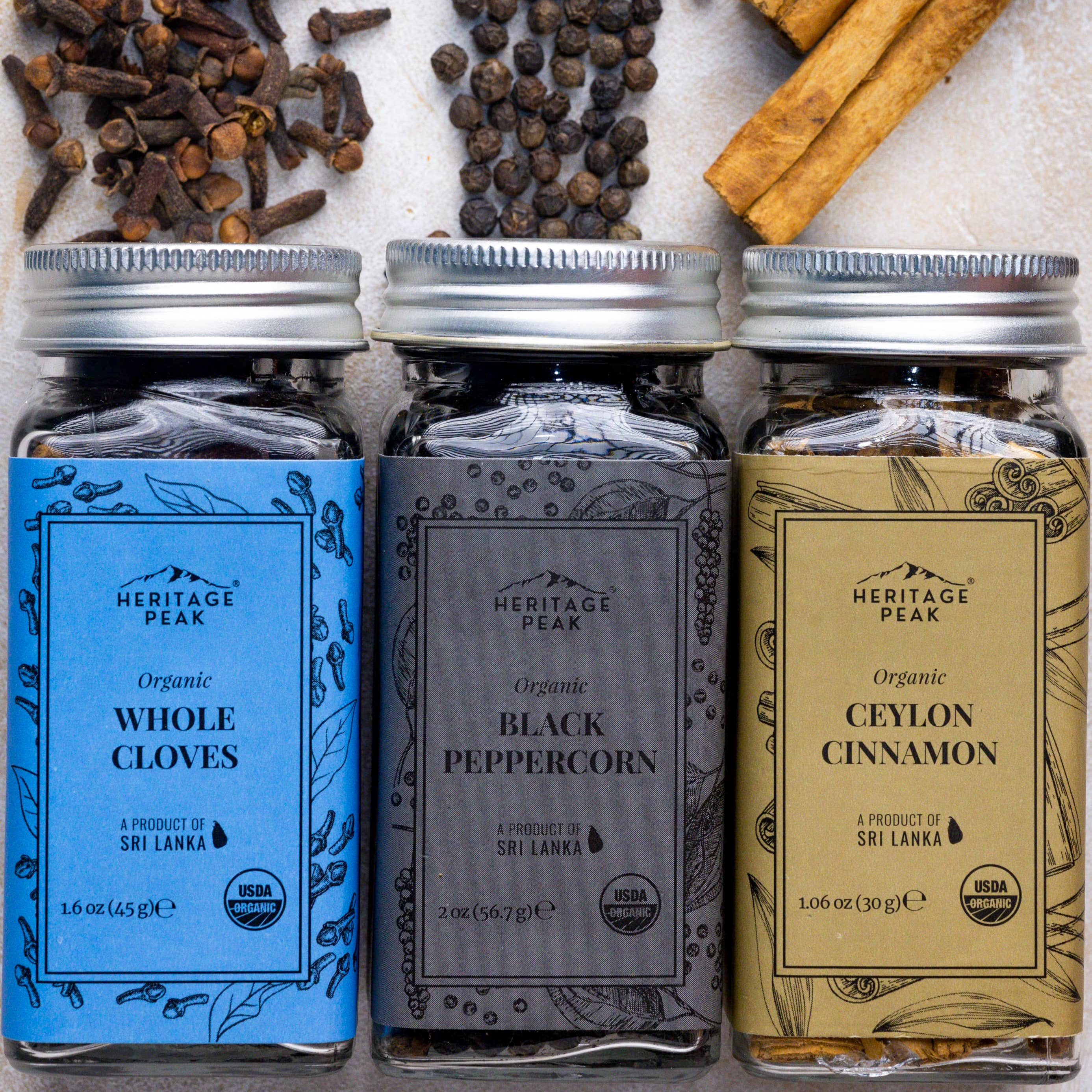 The Heritage Peak - Wholesale Dried Spice - Organic Ceylon Cinnamon Sticks 1.06oz (Cinnamomum Verum)1