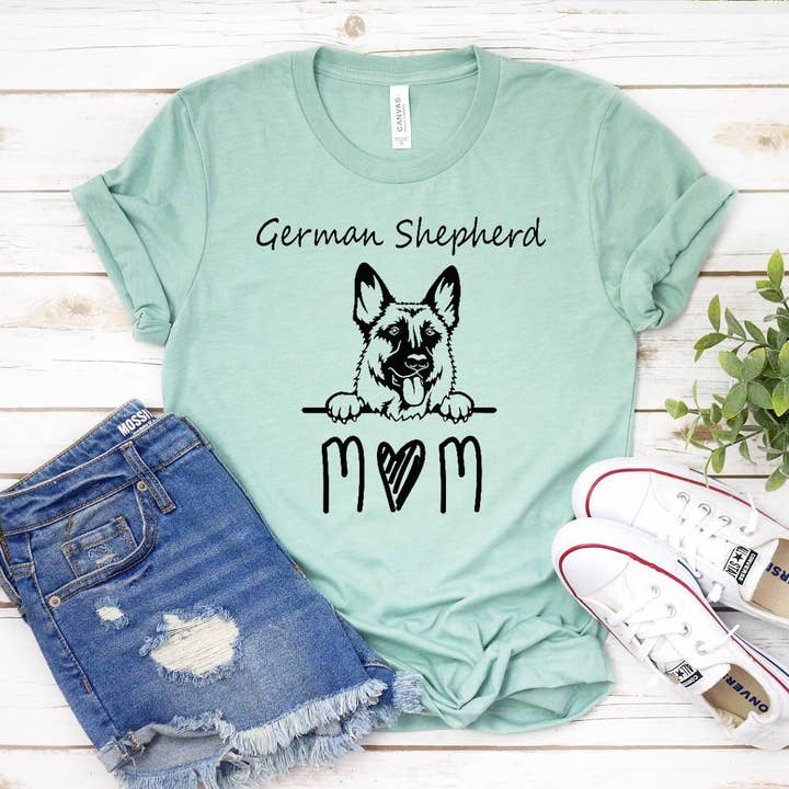 German Shepherd Mom T-shirt - Bella Canvas for wholesale by Printliss