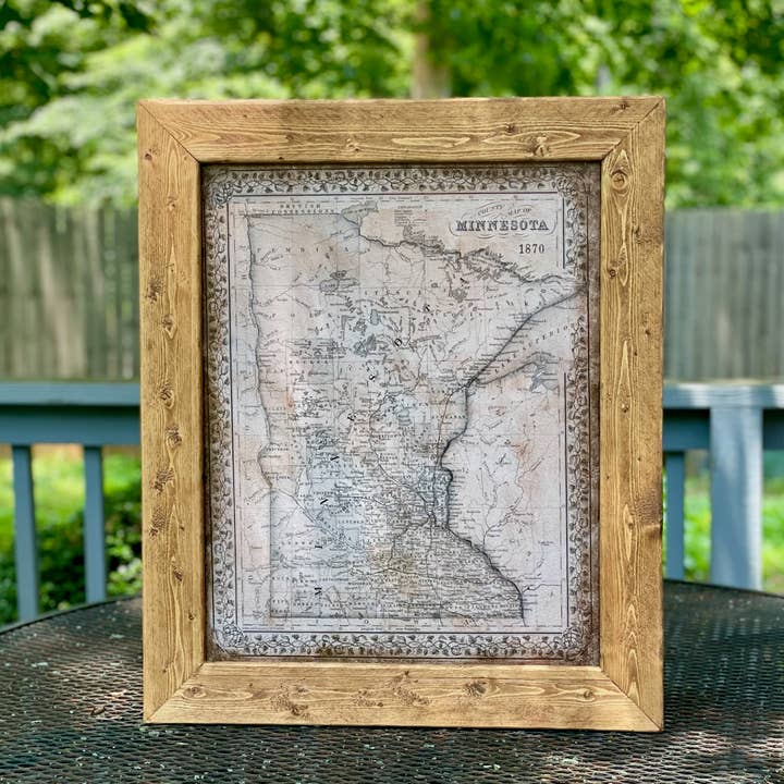 Minnesota 1870 Vintage Map - Choose your Size & Frame and other Purchase Wholesale sw003. Free Returns & Net 60 Terms on Faire trending on Faire.