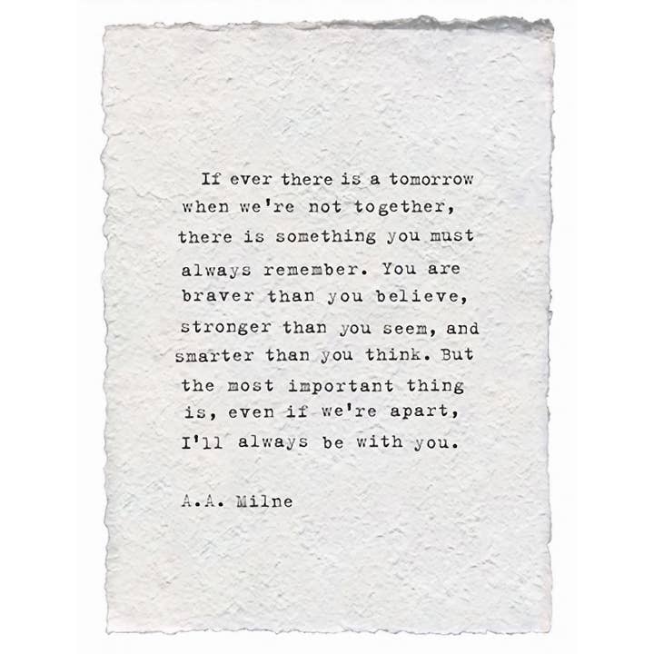 Handmade Paper Print - If There Is Ever A Tomorrow - 12”x16 for wholesale by Sugarboo & Co