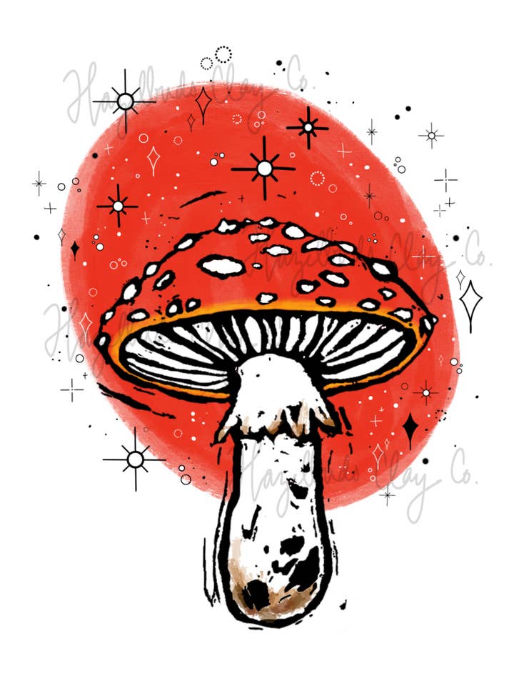 Estampa Amanita por atacado de Hazelbuds Clay Co.