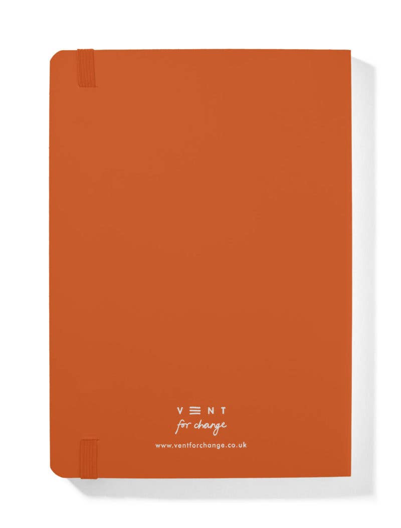 VENT for Change - Wholesale Notebook - Notebook A5 Recycled Leather Lined  Paper - Orange3