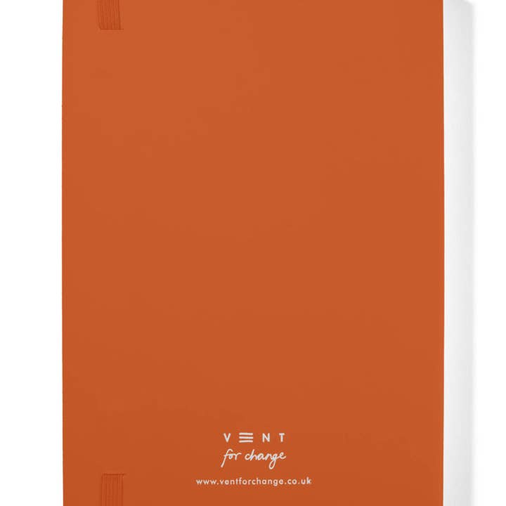 VENT for Change - Wholesale Notebook - Notebook A5 Recycled Leather Lined Paper - Orange3