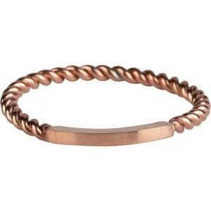 R1031 Charmin's Base Ring Twisted With A Rosegoldp Plate for wholesale by Charmin's Ringen