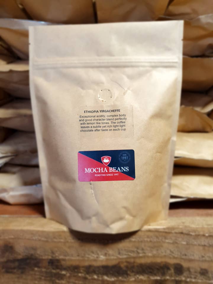 Café Etíope Yirgacheff torrado médio por atacado de Mocha Beans