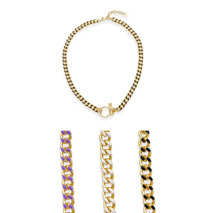 ANK275 - Enamel Curb Chain* for wholesale by OMG Blings