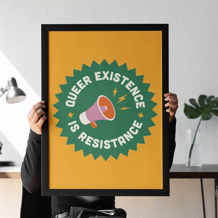 Queer Existence is Resistance Art Print for wholesale by Rainbow & Co