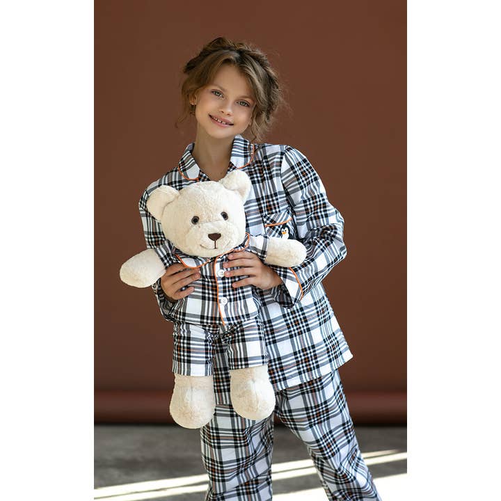 Alle Pyjama Set with Matching Teddy Bear Sleepwear Gift for wholesale by Luna Mia Kids