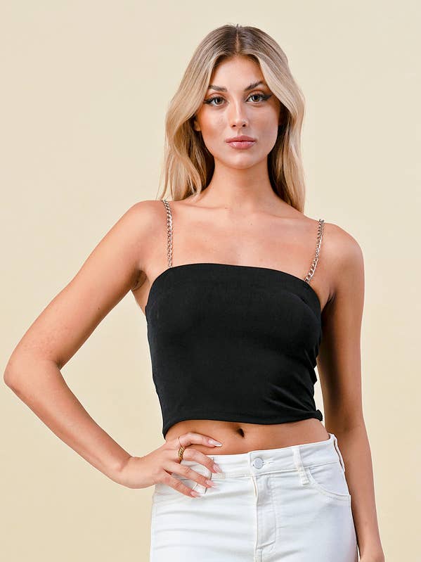 JC43529 - CINTA DE CORRENTE CAMI TOP por atacado de Heart & Hips