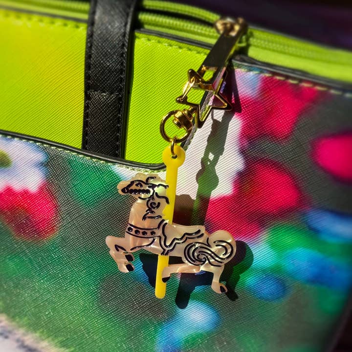 Carousel Horse Bag Charm for wholesale by Peach Beast