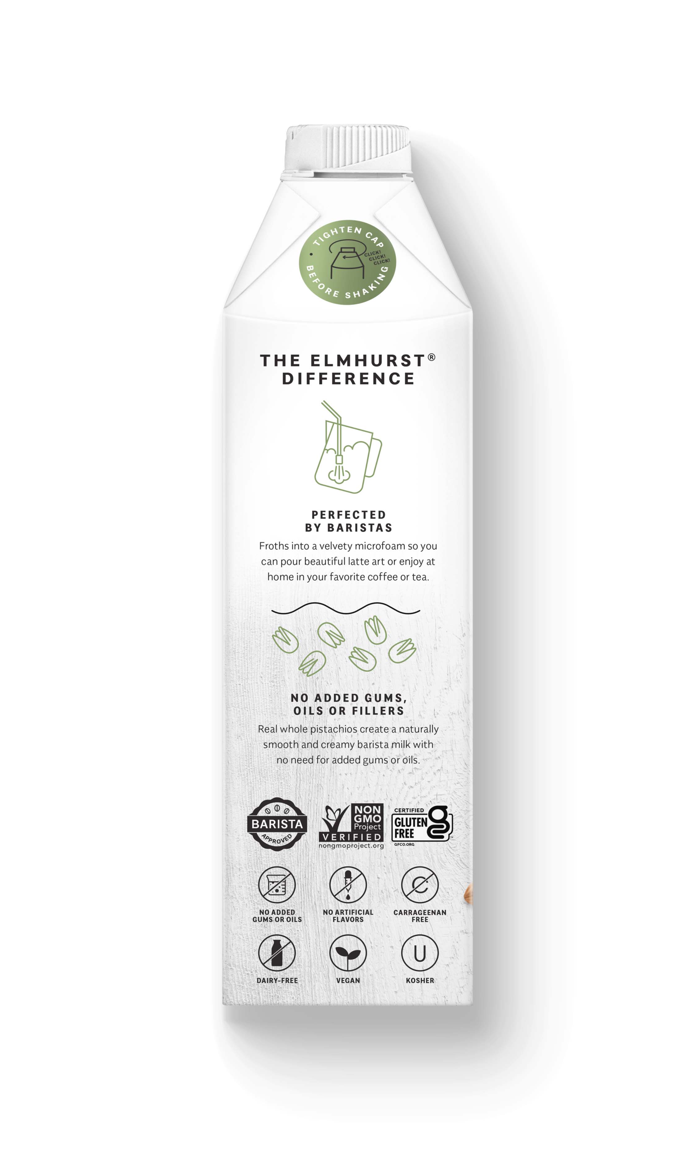 Elmhurst 1925 - Wholesale Non-Dairy Milk - Barista Edition Pistachio Milk, 32oz [6-Pack]3