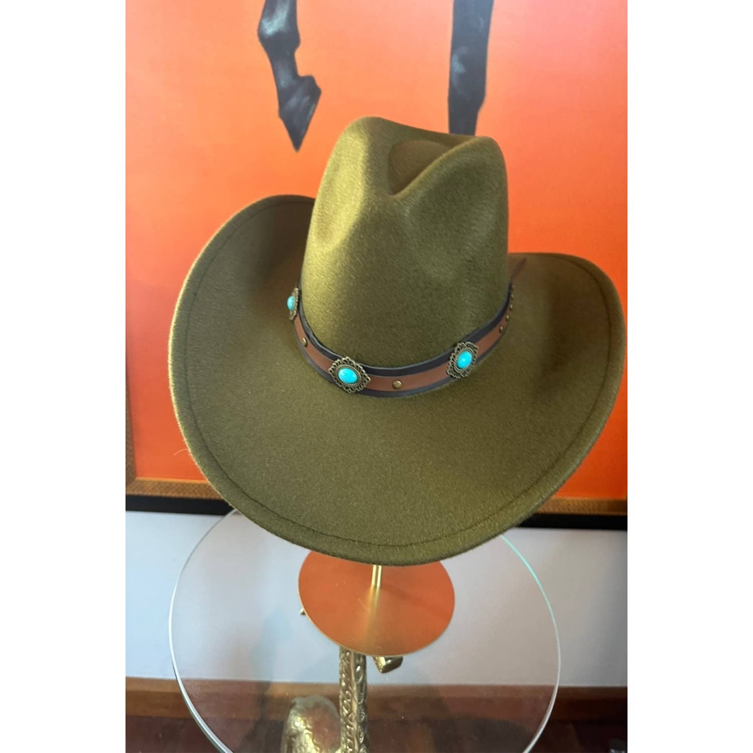 One and Only Accessories - Wholesale Cowboy Hat - Women's - Premium Quality Best Seller  Vegan Cattlemen Cowboy hat  lea12
