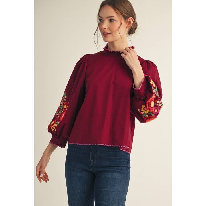 Embroidered Top for wholesale by STYLE USA