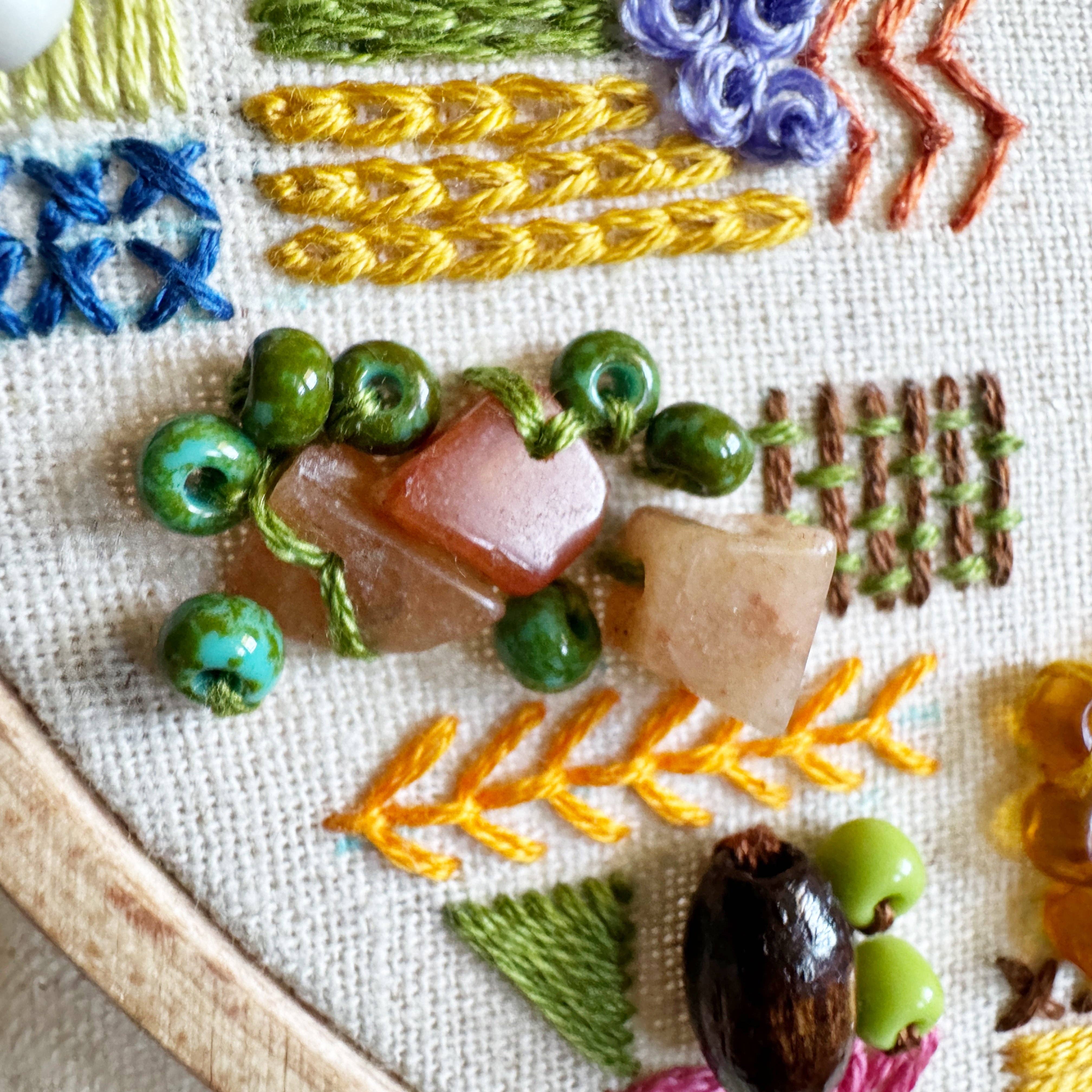 Rosanna Diggs Embroidery - Wholesale Embroidery/Cross Stitch Supplies - August in the Garden - Advanced Embroidery Kit9