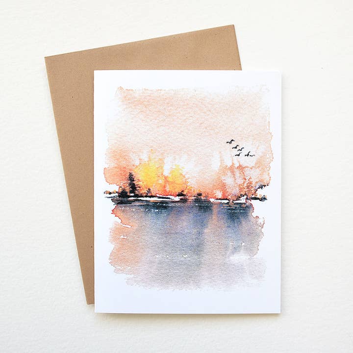 Dawn at the Beach | Greeting Card for wholesale by Ivywild Studio