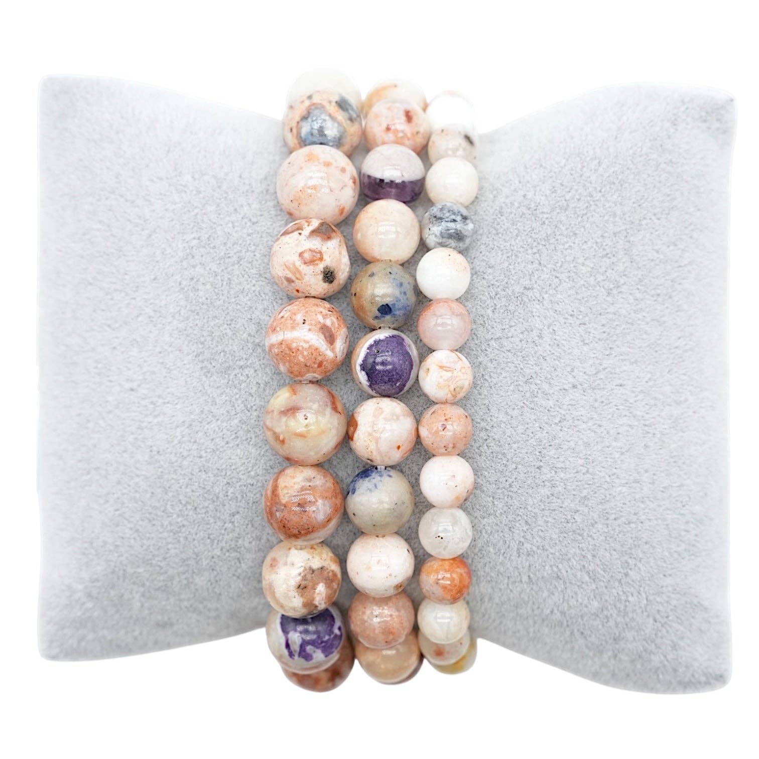 Foliesbijoux - Vente Bracelet de perles - Bracelet Opale violette A+0