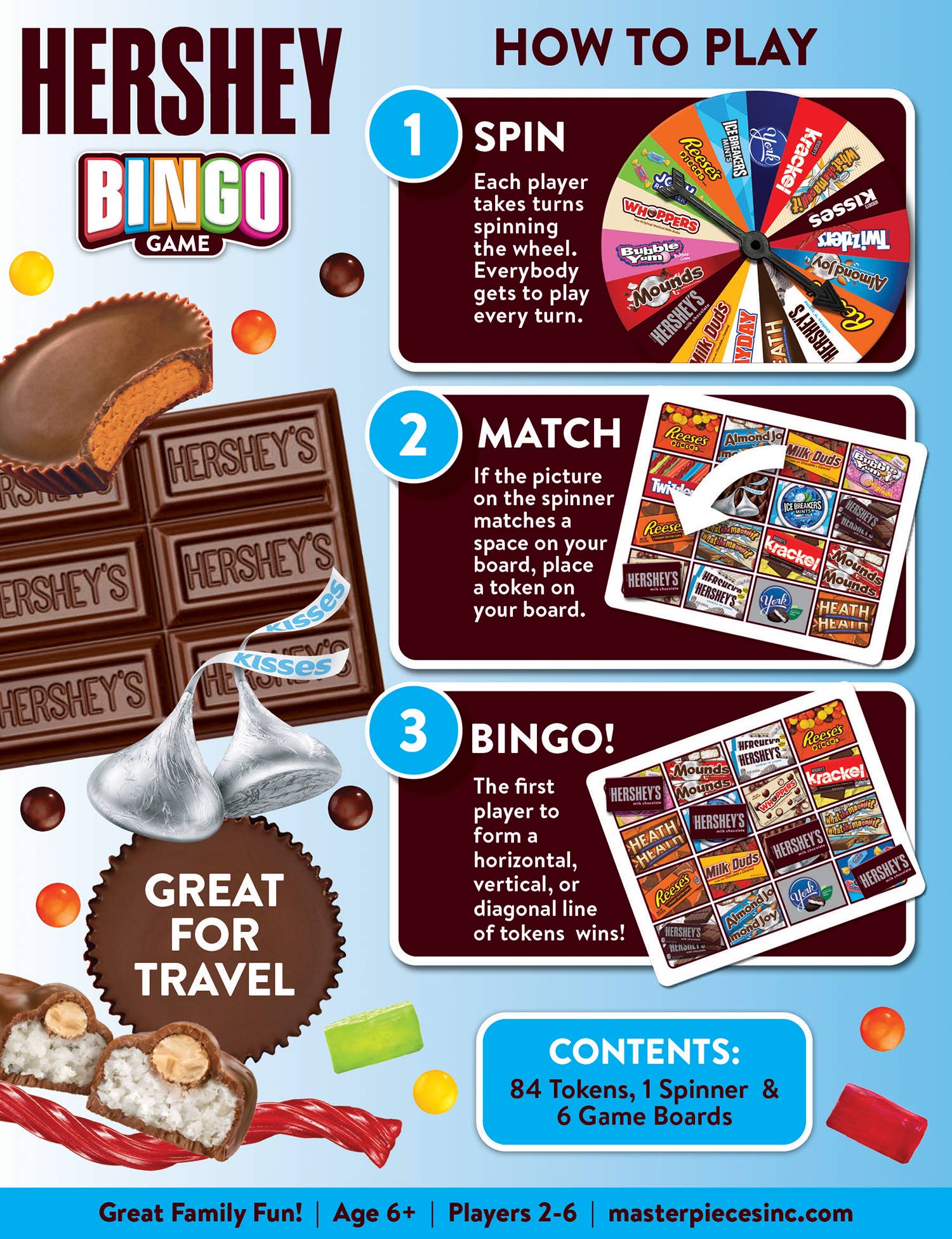 Masterpieces Puzzles - Vente Jeux de société - Jeu de bingo Hershey's2