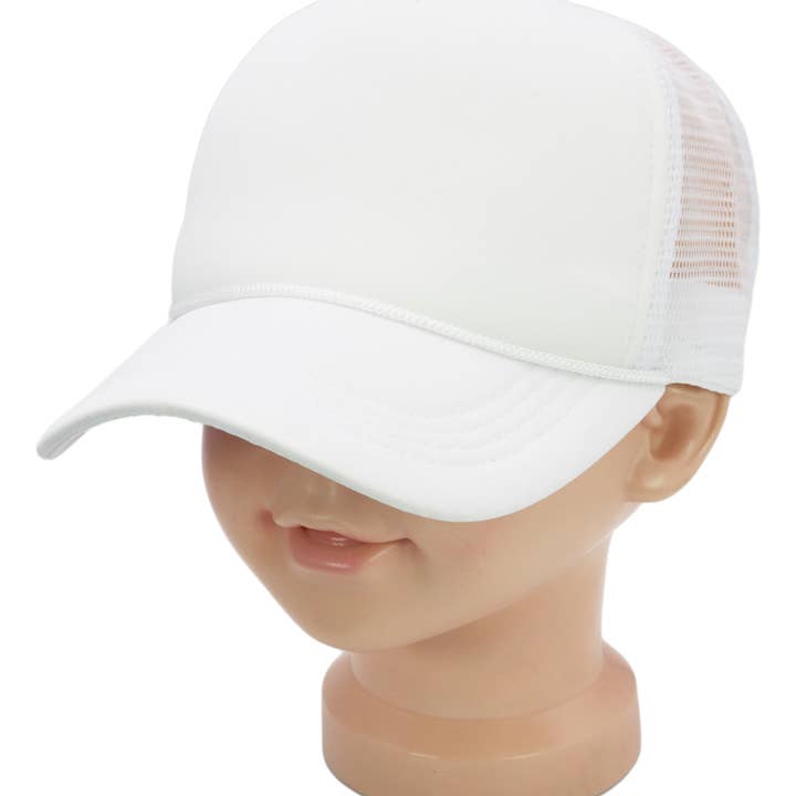 Cap Zone - Wholesale Baseball Cap - Kids - Kids Five Panel Sponge Padded Trucker Hat14