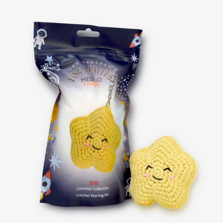Kit de Croché Porta-chaves Ringleaders - Celestial - Estrela por atacado de Creative World of Crafts