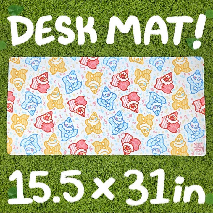 Little Clown Pattern Desk Mat! for wholesale by Milky Tomato