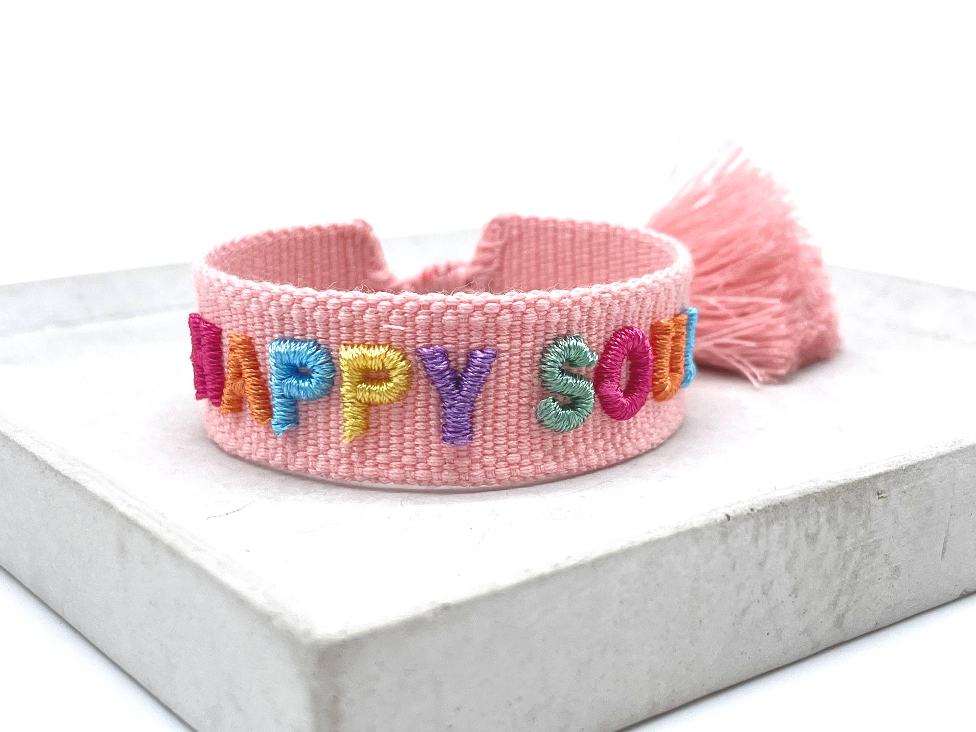 Parsley & Pepper - Wholesale Woven/Braided Bracelet - HAPPY SOUL Statement Bracelet woven, embroidered2