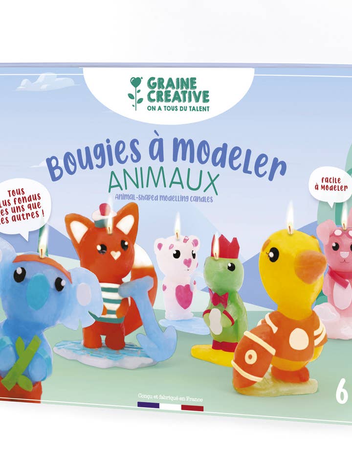 MODELING CANDLE SMALL ANIMALS for wholesale by Graine Créative
