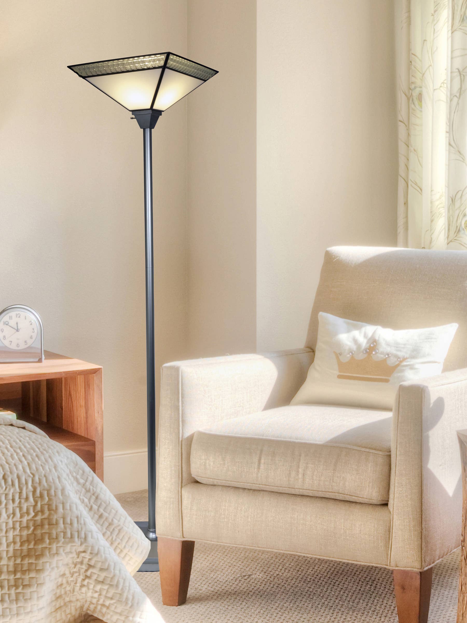 Dale Tiffany - Wholesale Floor Lamp - Leonetto Fused Glass Torchiere Floor Lamp1