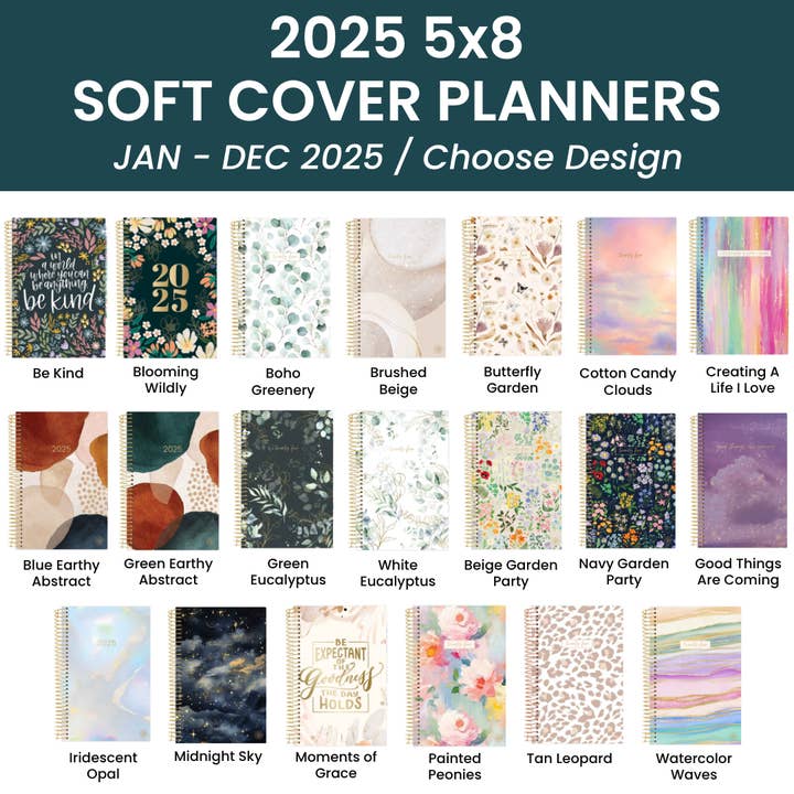bloom daily planners - Wholesale Planner - 2025 Calendar 5x8 Soft Cover Planners - Choose Design