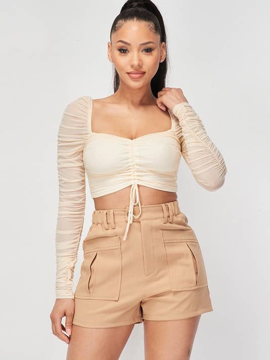 LUXE REN RYNKAD BESKURNA TOPP för wholesale av PRIVY