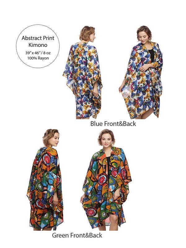 Suzie Q USA – wholesale Kimono – Women's – Abstract Print Kimono5