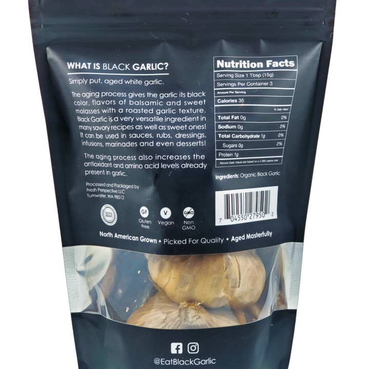 Fresh Perspective - Wholesale Dried Spice - Black Garlic - Organic (1.8oz)