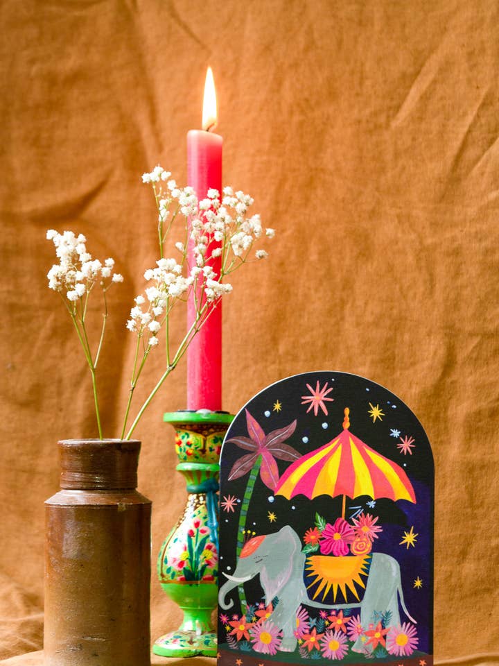 Carte de vœux « Elephant Parade Bell Jar » pour la vente par Hutch Cassidy