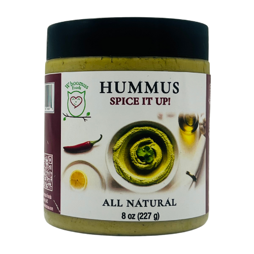 Whoomus Hummus - Wholesale Dip - 8oz - 6 Pack Variety All Natural Gourmet Hummus OG GAR Spicy7