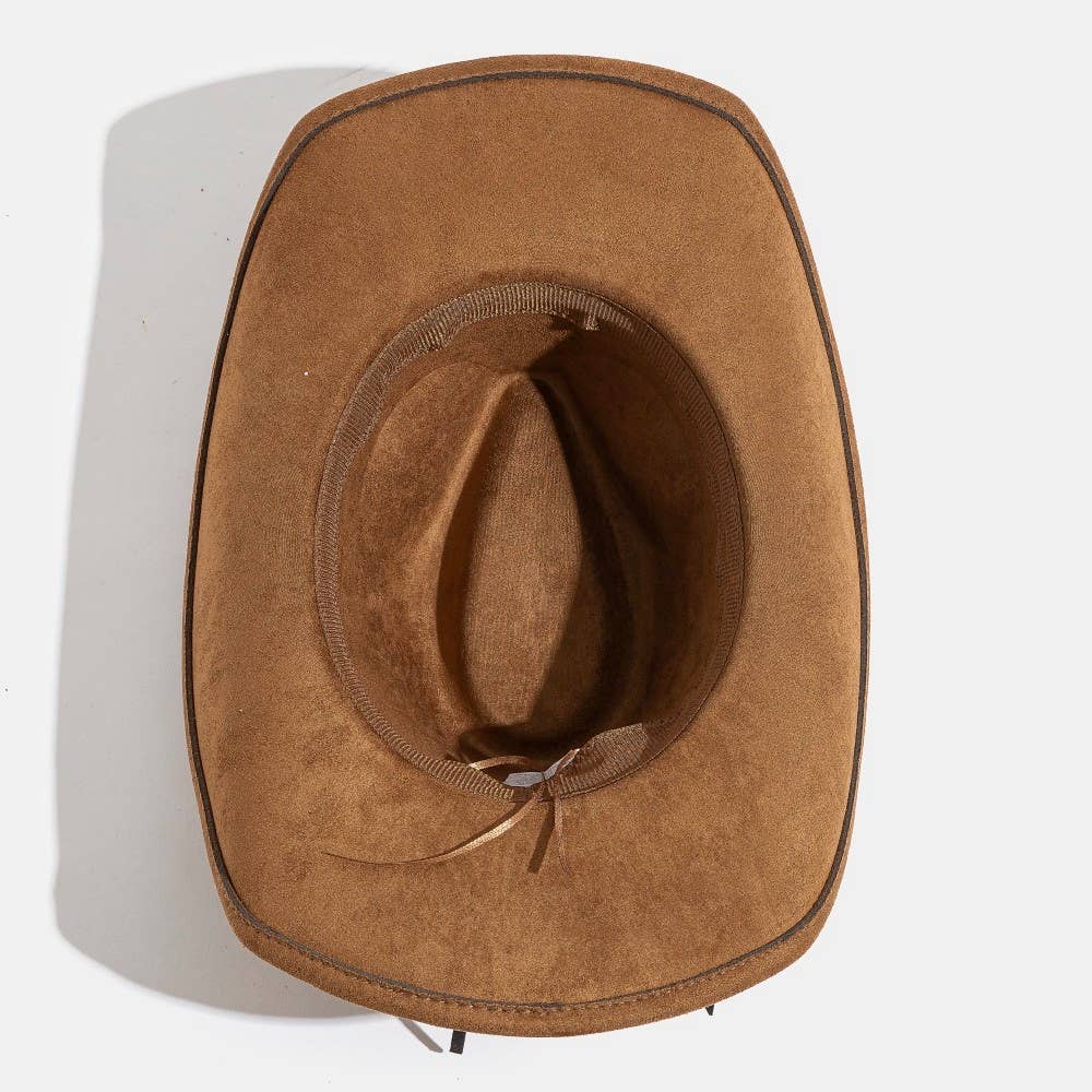 Collections by Fame Accessories - Vente Chapeau de cowboy – femme - Chapeau de cowboy à lanière Western Long Horn4