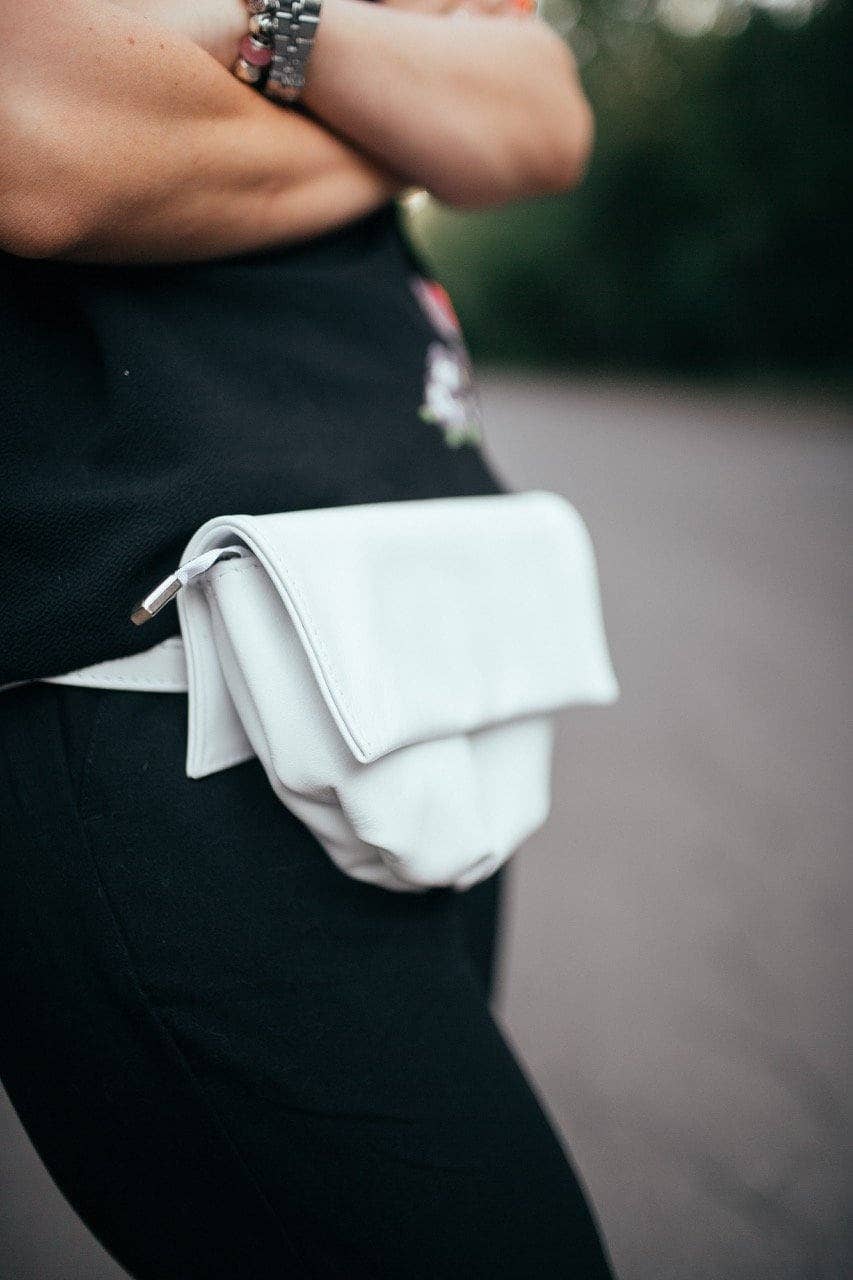 Bagster - Vente Sac à bandoulière – femme - Sac à bandoulière blanc pour femme - Sac Transformer en cuir véritable0