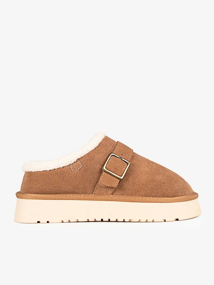 Sangano Keilclogs mit Lammfell-Futter für den Großhandel von POPA