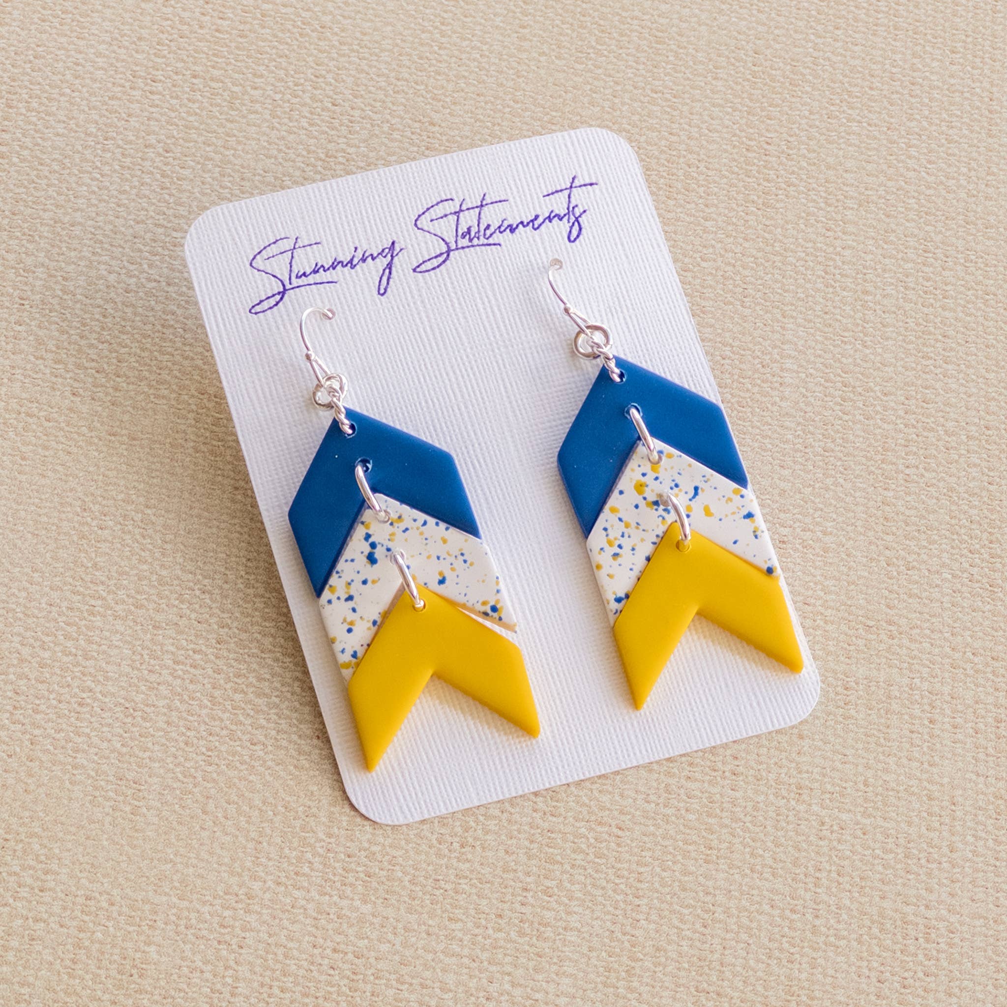 Stunning Statements - Wholesale Dangle Earrings - Tara Gameday School Spirit Clay Earrings1