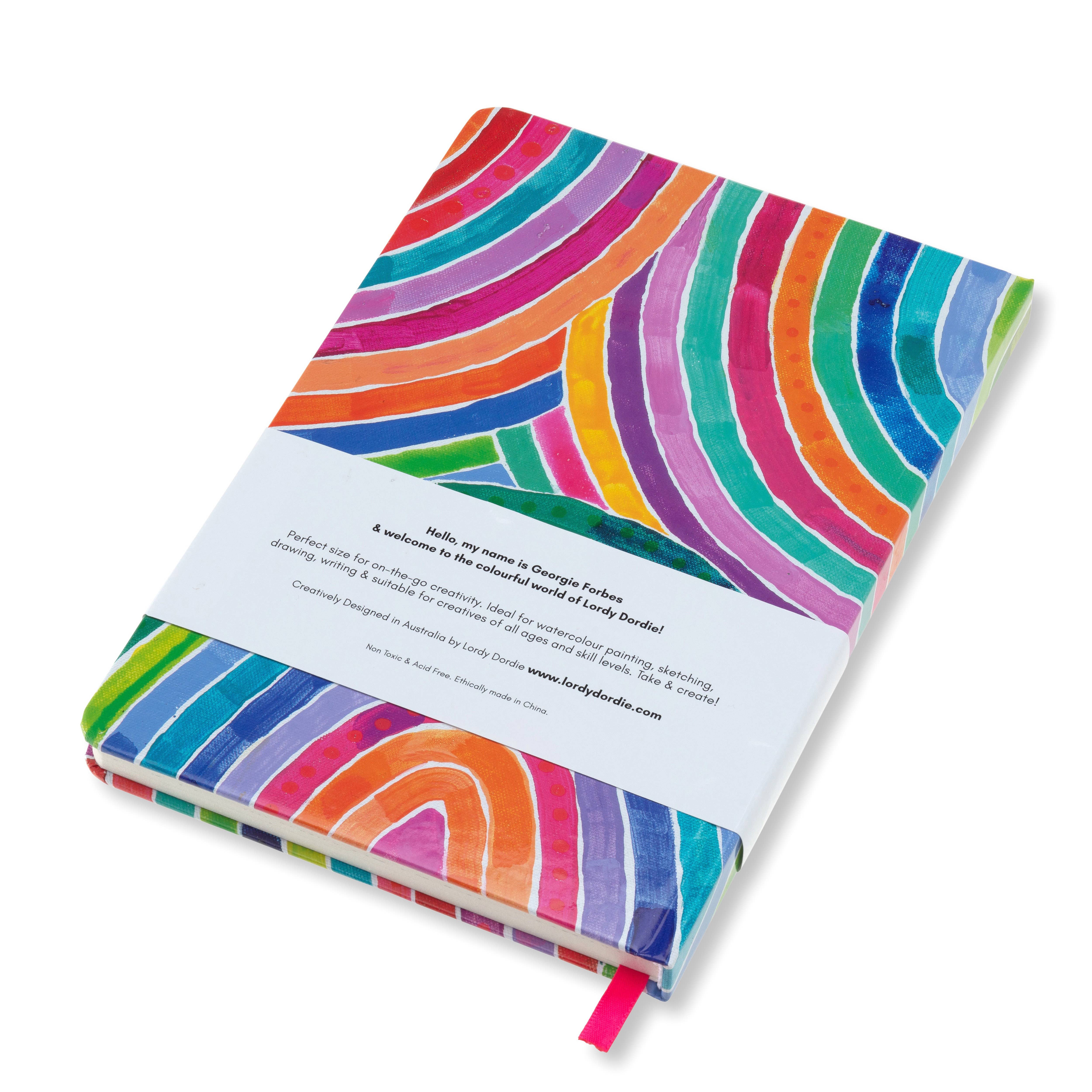 Lordy Dordie - Wholesale Sketchbook/Sketchpad - Rainbows Visual Art Diary / Journal | A53