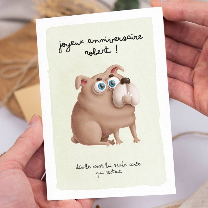 Papeterie Slo - Vente Cartes d'anniversaire - Carte "La seule qui restait" humour anniversaire1