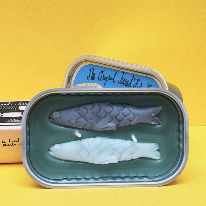 Tinned Candle - Wholesale Novelty Candle - Tinned Fish Candle - Olive Oil and Sea Salt