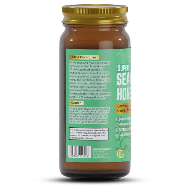 Herb To Body - Wholesale Honey - Super Sea Moss Honey 16oz3